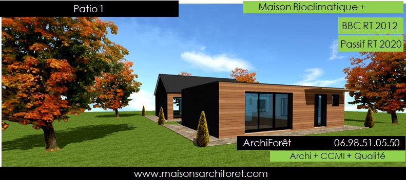 Patios Maison Avec Patio par architecte constructeur ossature bois du plan de permis de construire a la construction