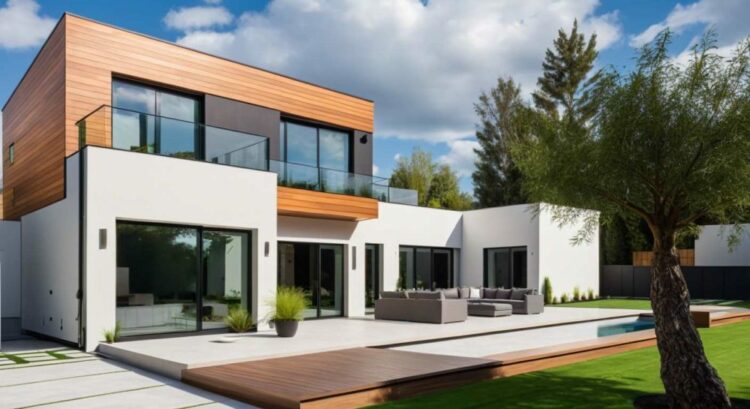 Réalisation Maisons ArchiForêt - Construction d'une maison moderne bardage bois écoloqique en ile de france dans les yvelines